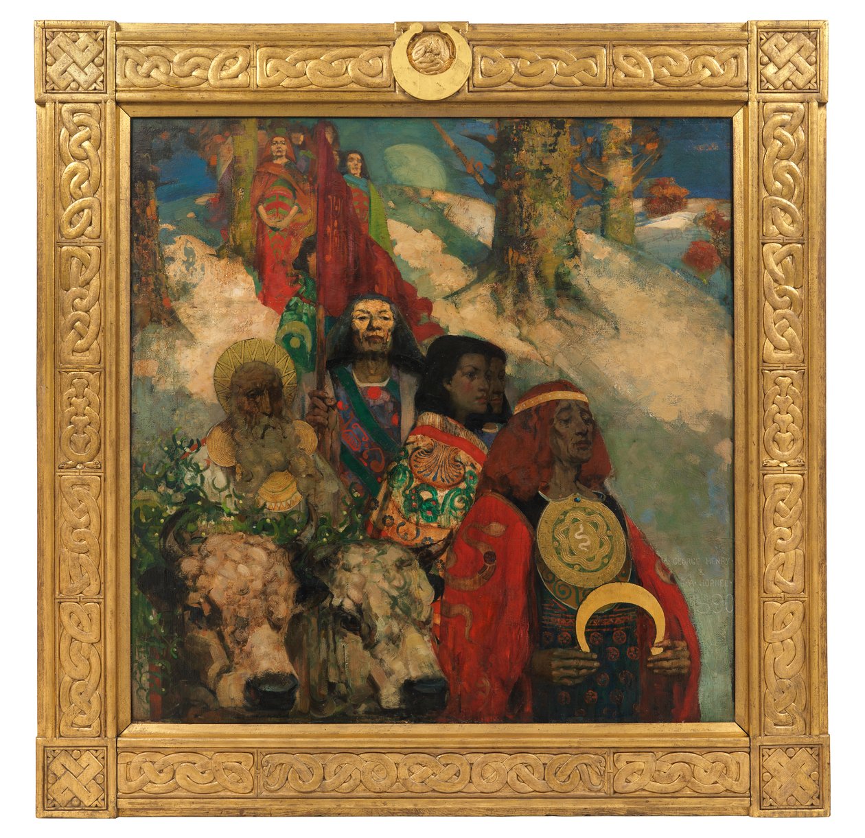 The Druids - Bringing in the Mistletoe by George and Hornel Edward A. (1864 1933) Henry