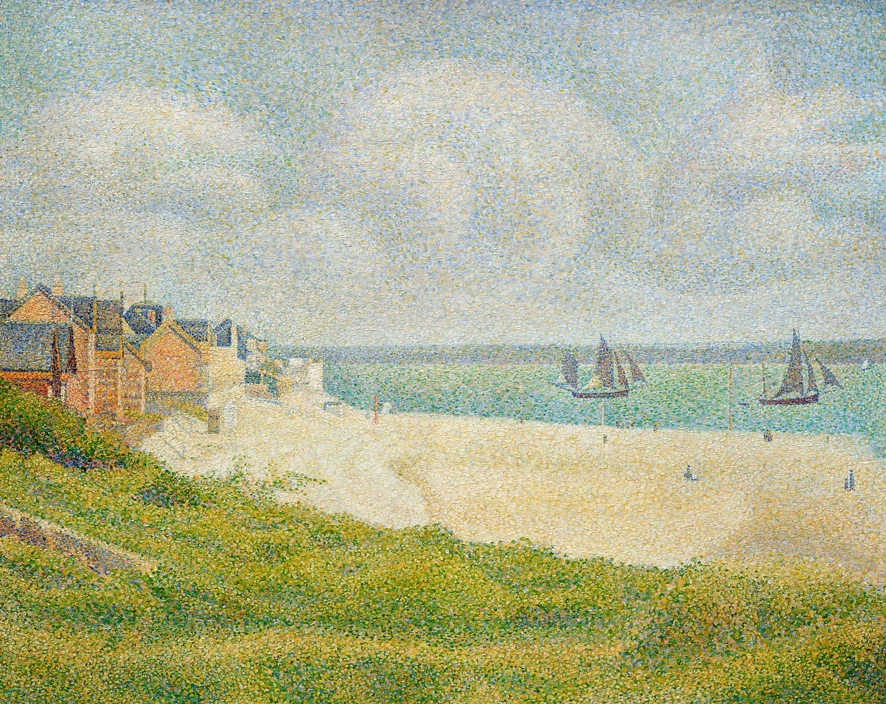Le Crotoy Looking Upstream, 1889 by Georges Seurat