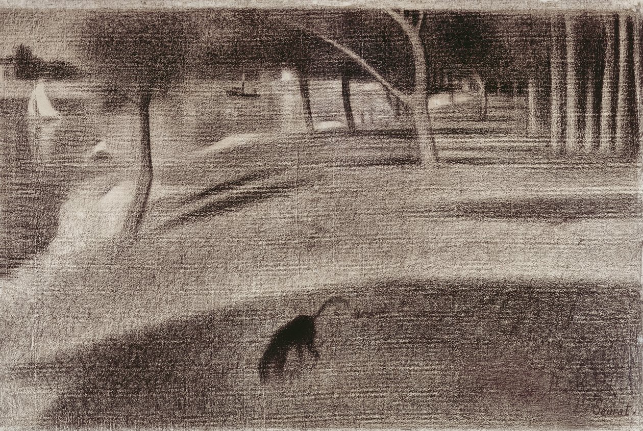 Study for Sunday Afternoon on the Island of La Grande Jatte by Georges Seurat