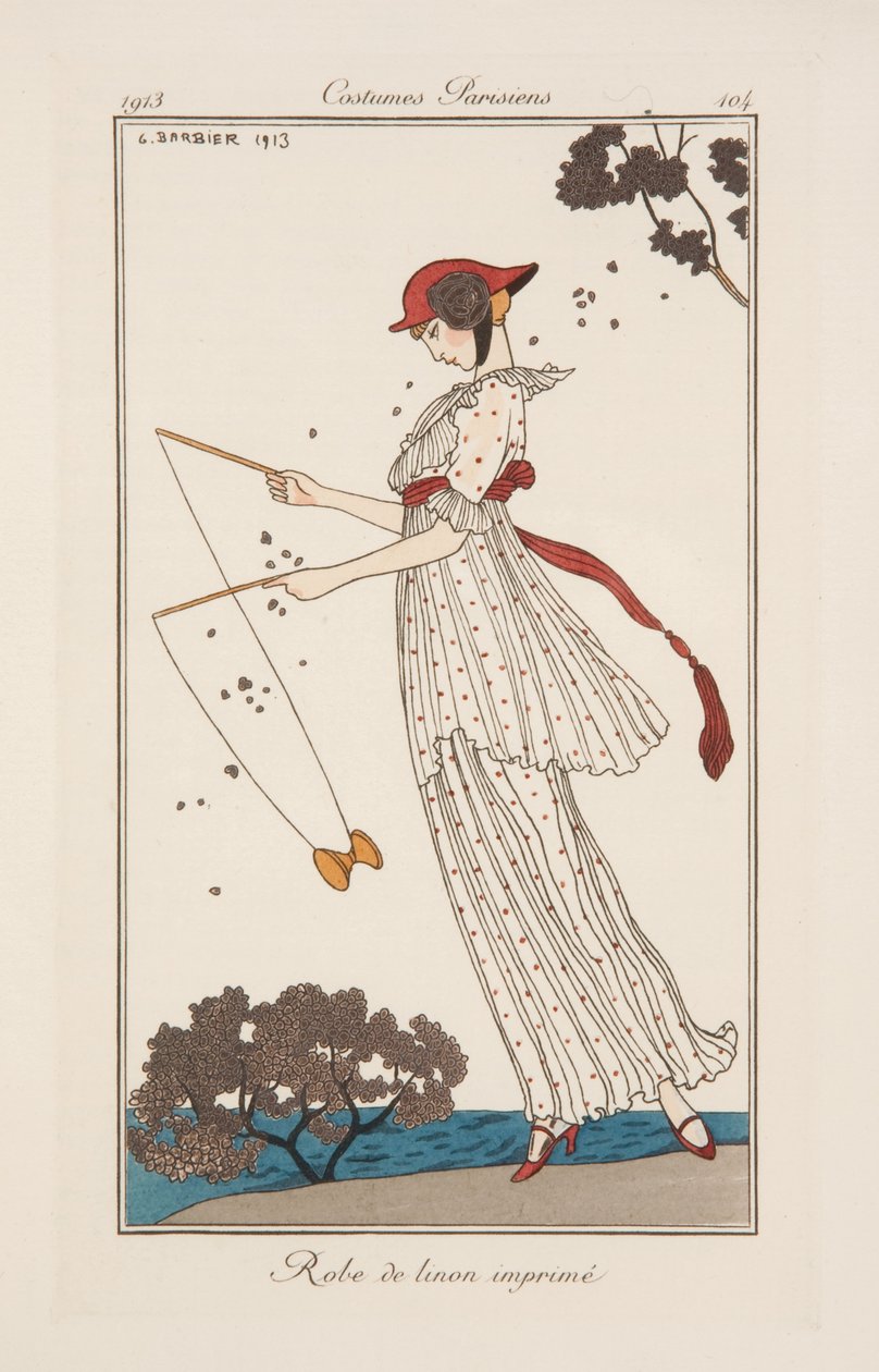 Dress in printed linen, illustration from 