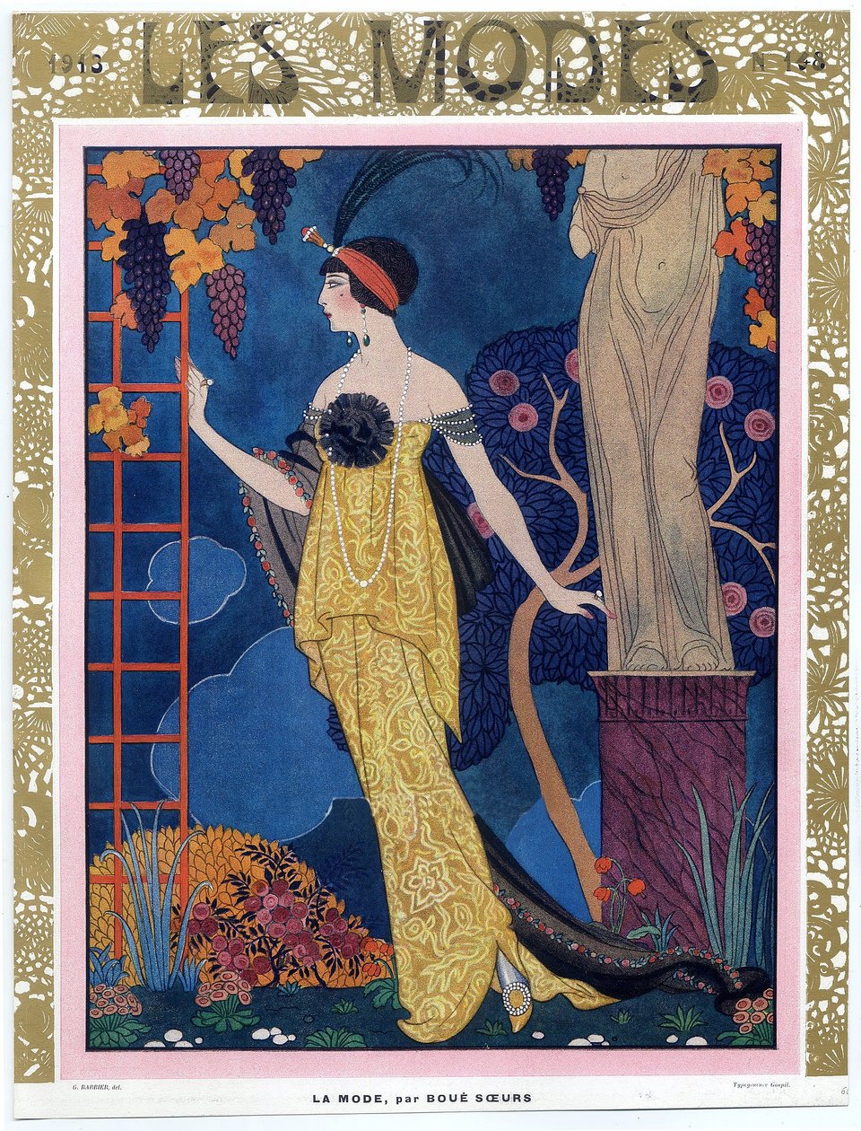 Front Cover of Les Modes; 1913; pub. 1913 by Georges Barbier