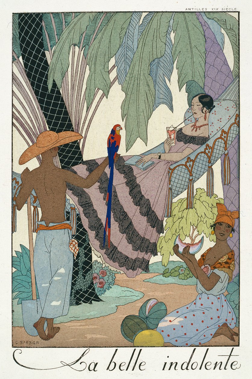 The idle beauty by Georges Barbier
