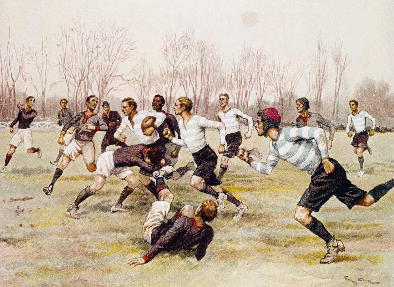 Football (Rugby) Championship match at Parc de Saint Cloud Sports