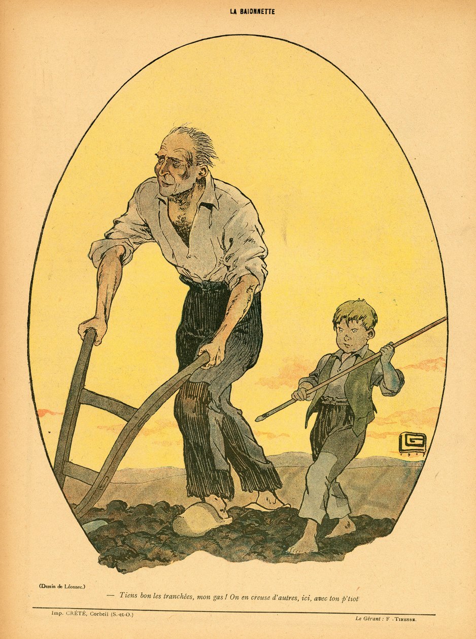 The Bayonet, Satirical in Colors by Georges Leonnec