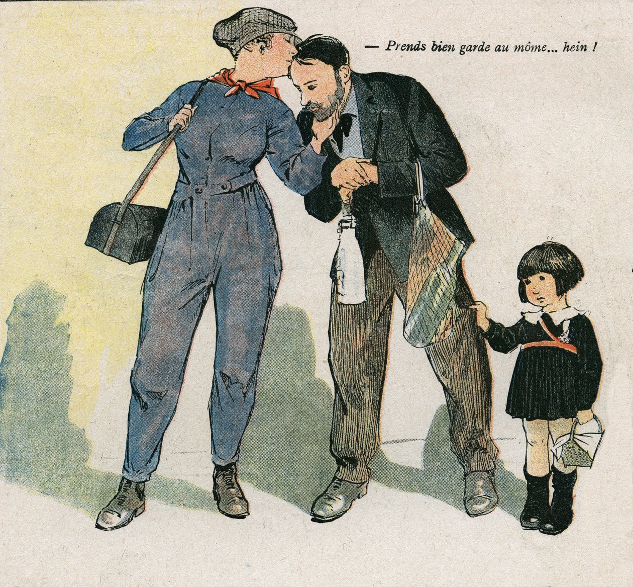 Take Care of the Kid... Huh? Illustration by Georges Paul Leonnec in 