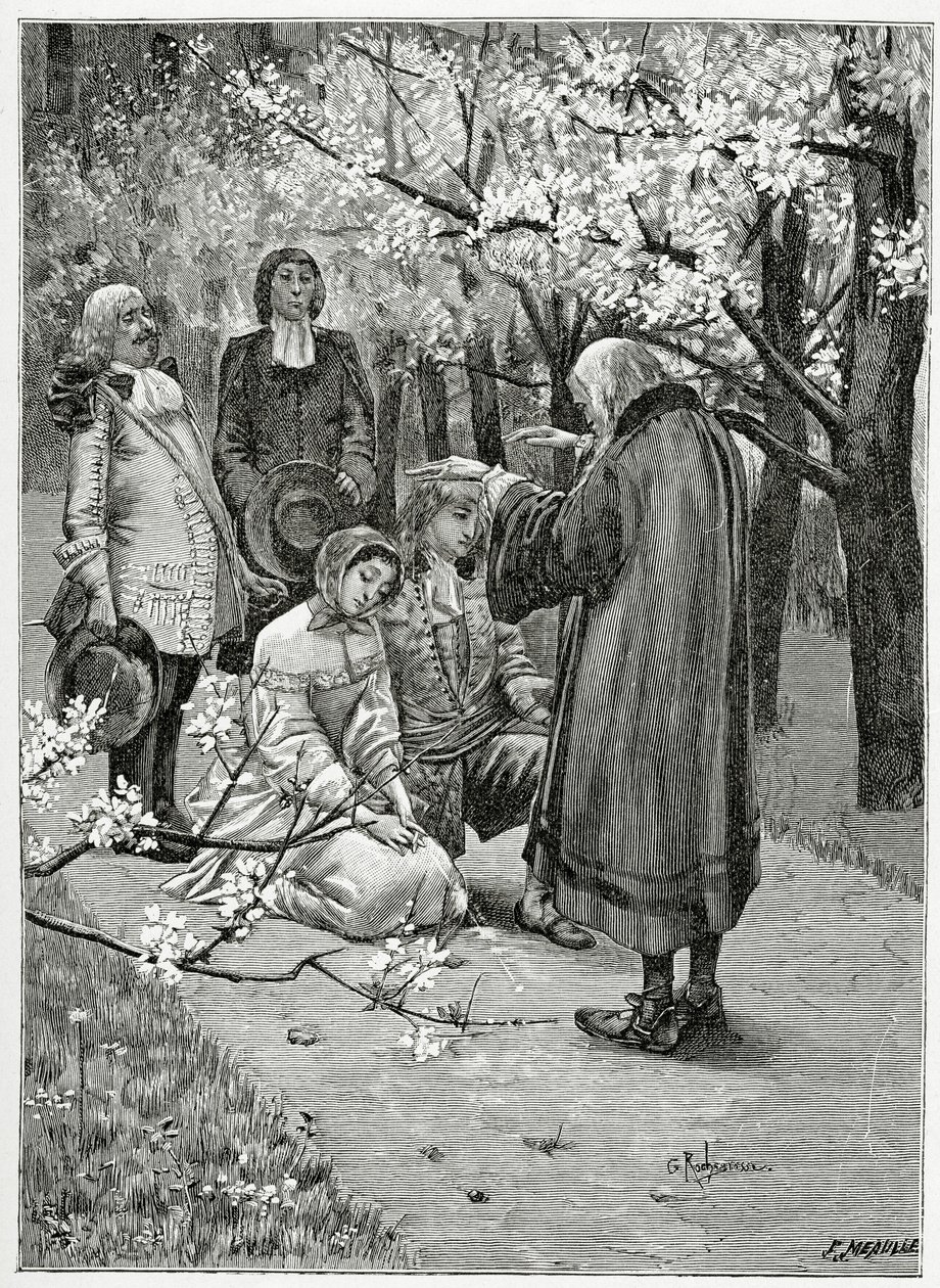Marriage of Ethel and Ordener - illustration from Han of Iceland, 19th Century (engraving) by Georges Marie Rochegrosse