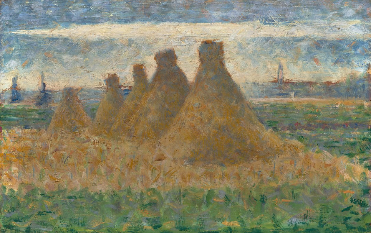 Haystacks, c.1882 by Georges Pierre Seurat