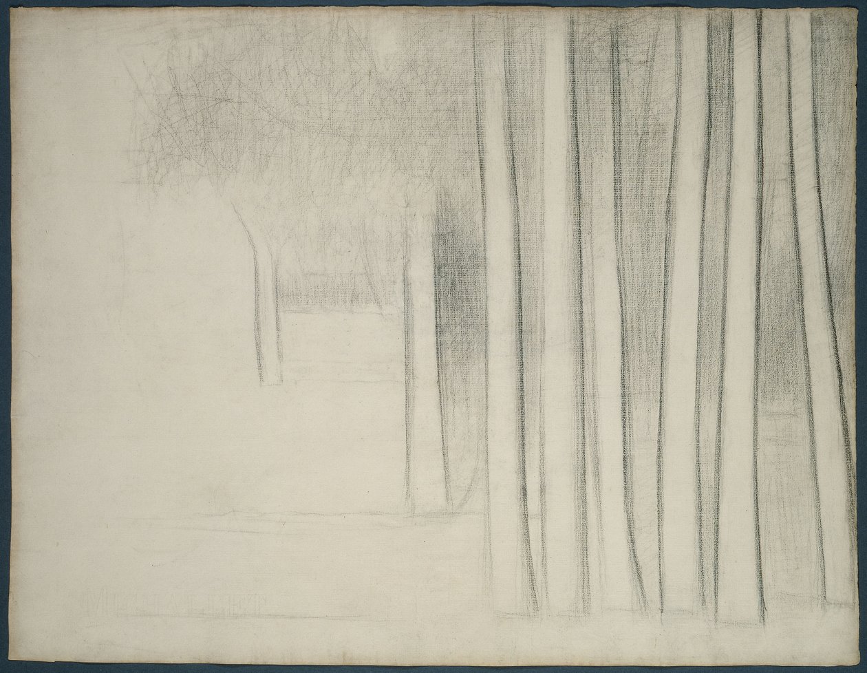 Tree Trunks (study for La Grande Jatte) by Georges Pierre Seurat