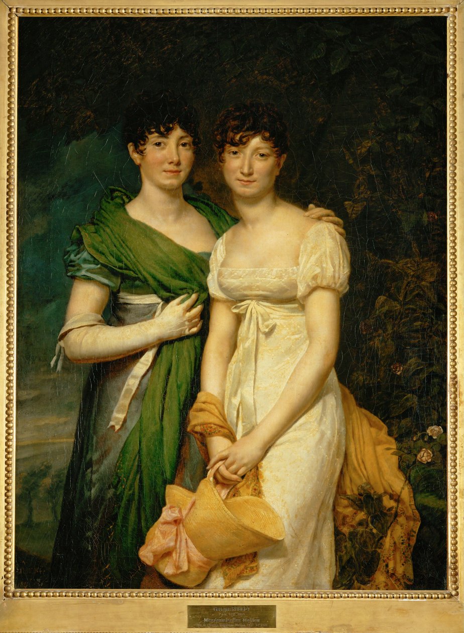Mesdemoiselles Molien, Nieces of Count Molien, Minister of the Treasury of Napoleon I by Georges Rouget