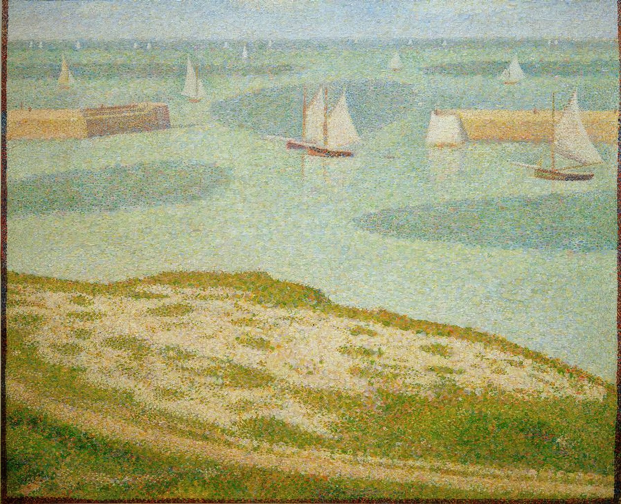 Port-en-Bessin, Entrance to the Outer Harbor by Georges Seurat