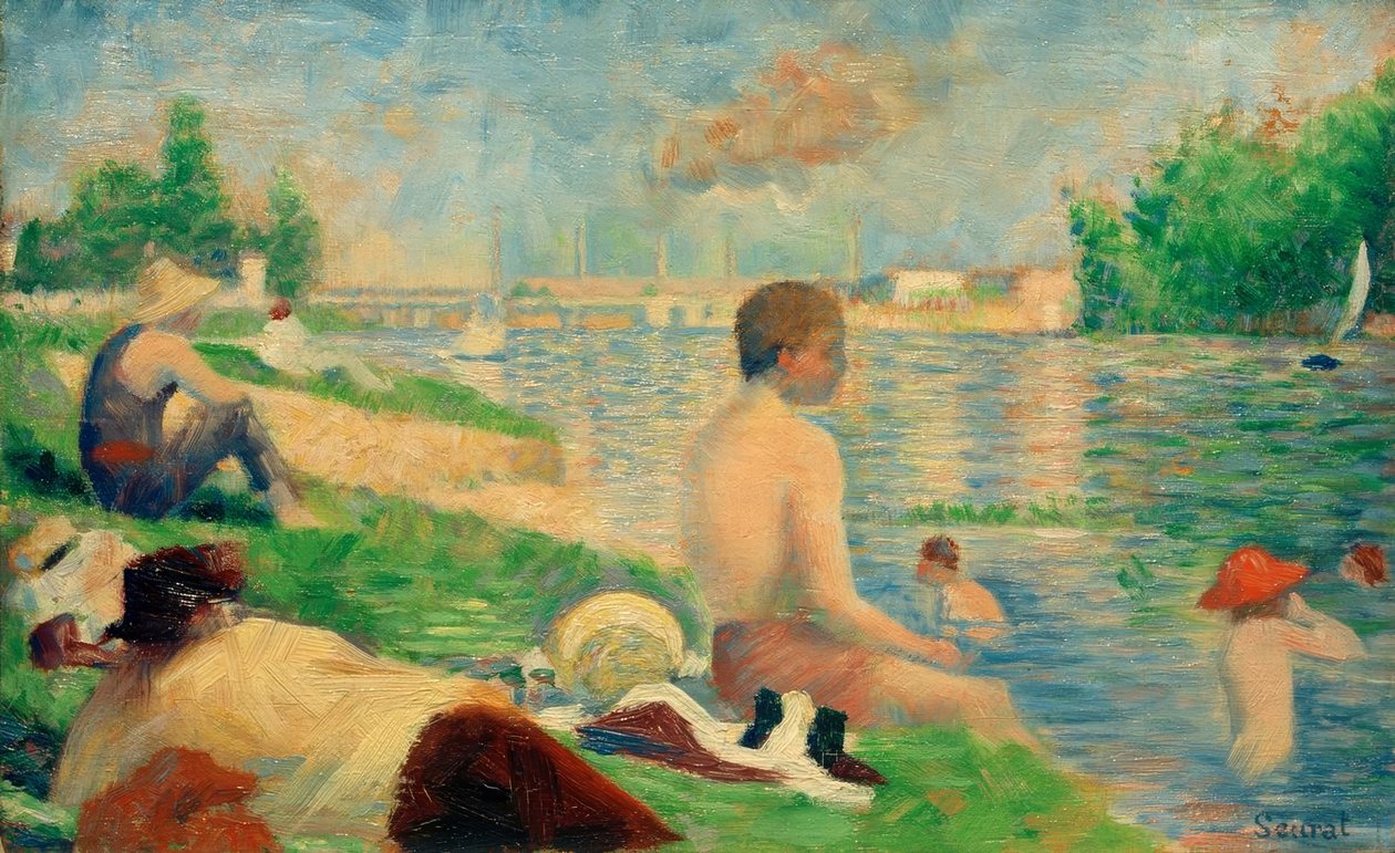 A Bathing Place, Asnières (Final Study) by Georges Seurat