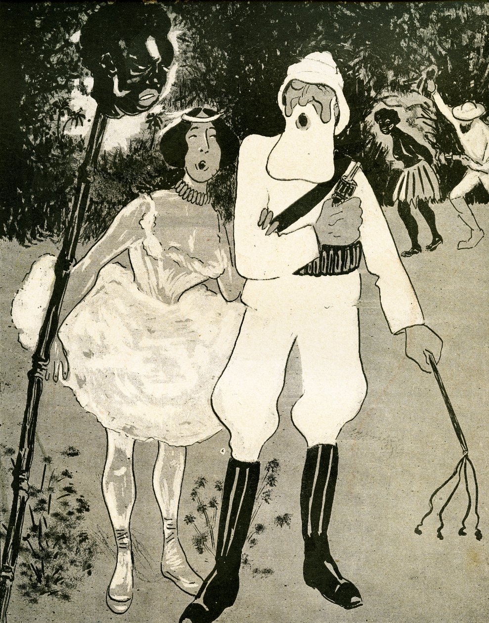 Leopold II and Cleo de Merode Singing an Operetta Duet, 1904 by Georges d 1878 1937 Ostoya