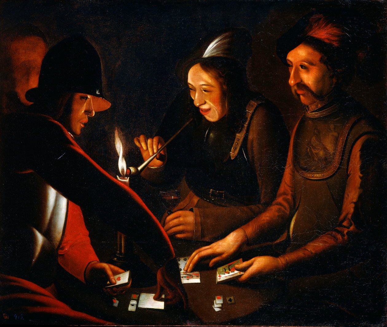 Soldiers Playing Cards by Georges de La Tour: Fine art print
