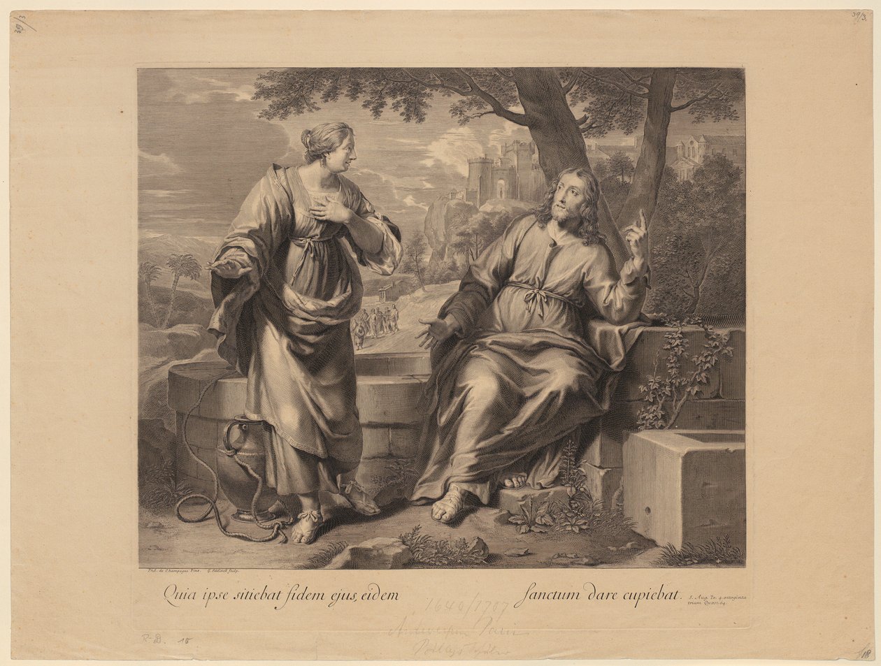 Christ and the Samaritan Woman at the Well by Gérard Edelinck