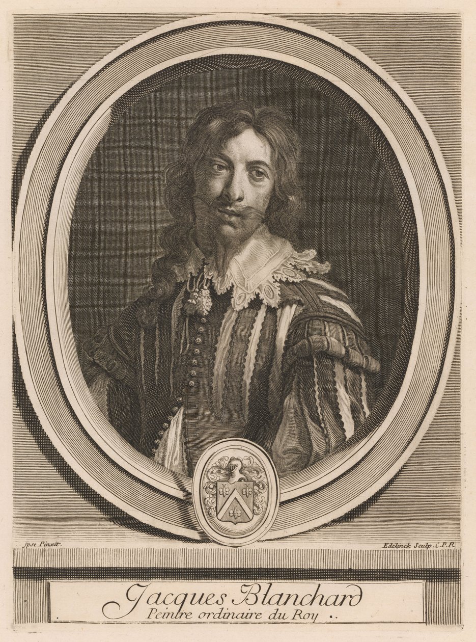 Jacques Blanchard, from the book Les hommes illustres ..., vol. II, by Charles Perrault by Gérard Edelinck