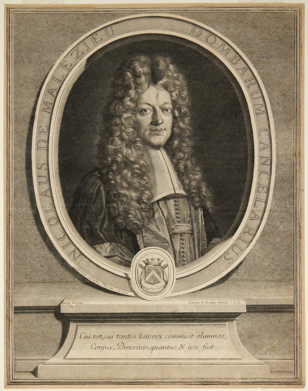 Nicholaus de Malezieu by Gérard Edelinck