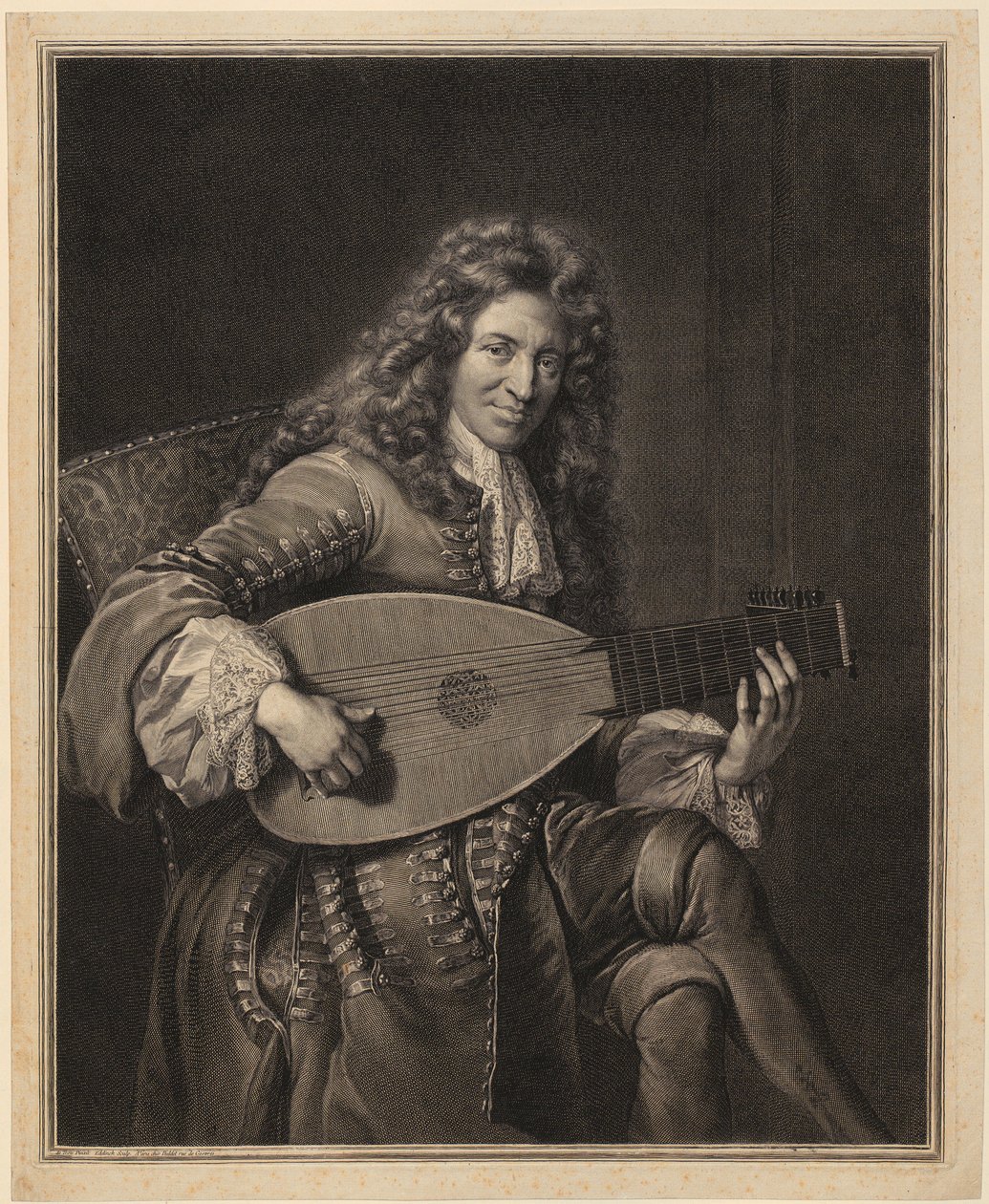 Portrait of Charles Mouton by Gérard Edelinck