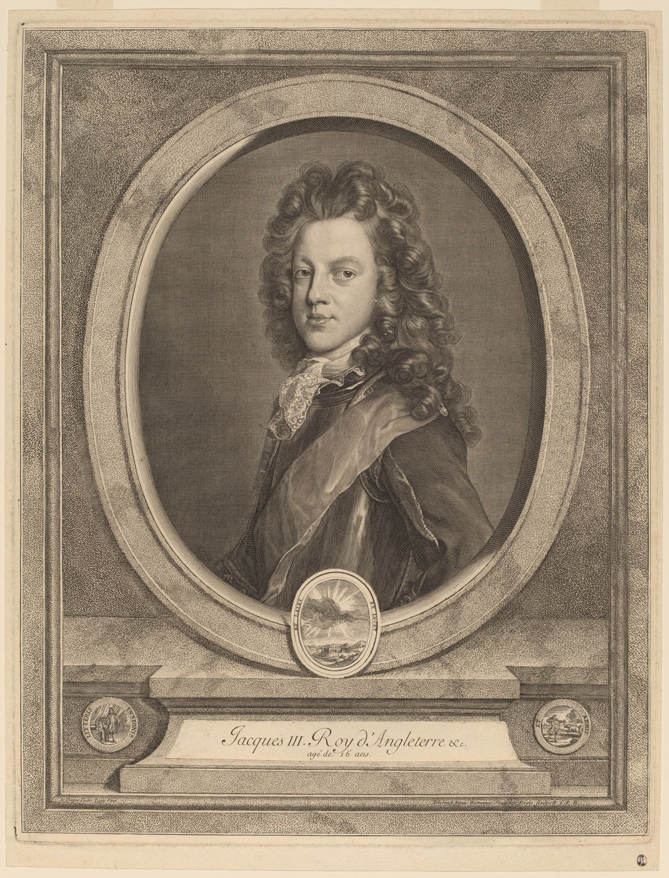 James III, Prince of Wales by Gerard Edelinck after François de Troy