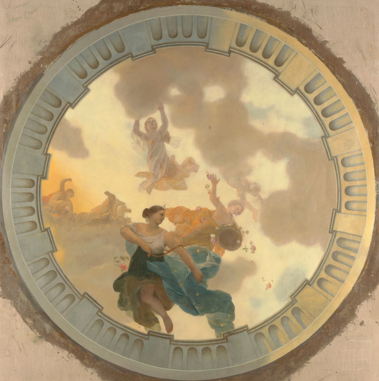 Part (Middle Part) of a Ceiling Painting with the Main Representation of Diana and Her Companions by Gerard de Lairesse