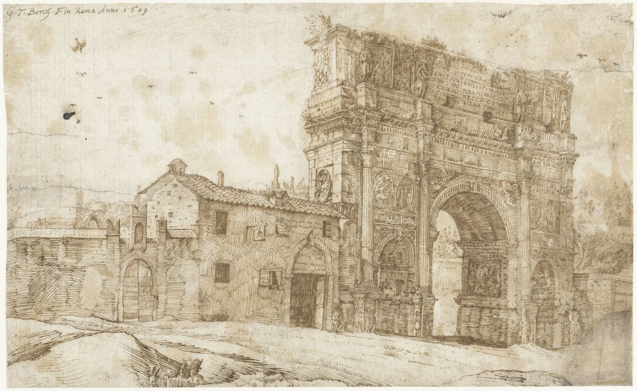 North Side of the Arch of Constantine, Rome by Gerard ter Borch