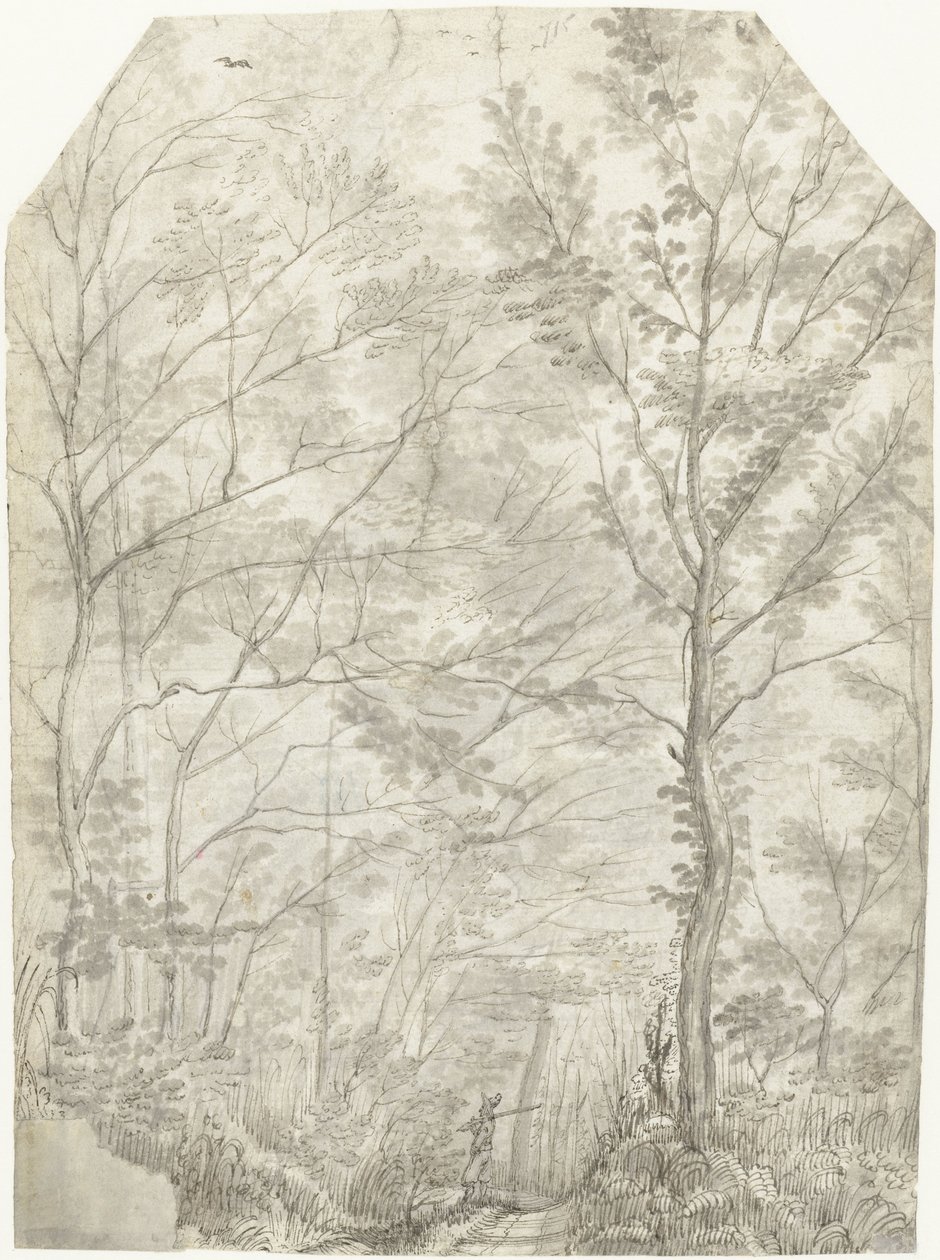 Forest of the Villa Madama Outside Rome, with a Hunter by Gerard ter Borch (I)