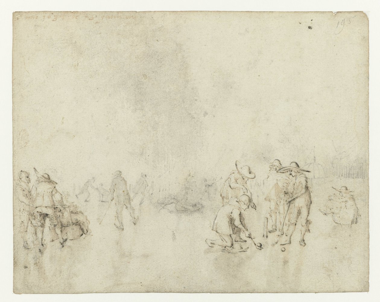 Ice Scene with Golf Players by Gerard ter Borch (II)