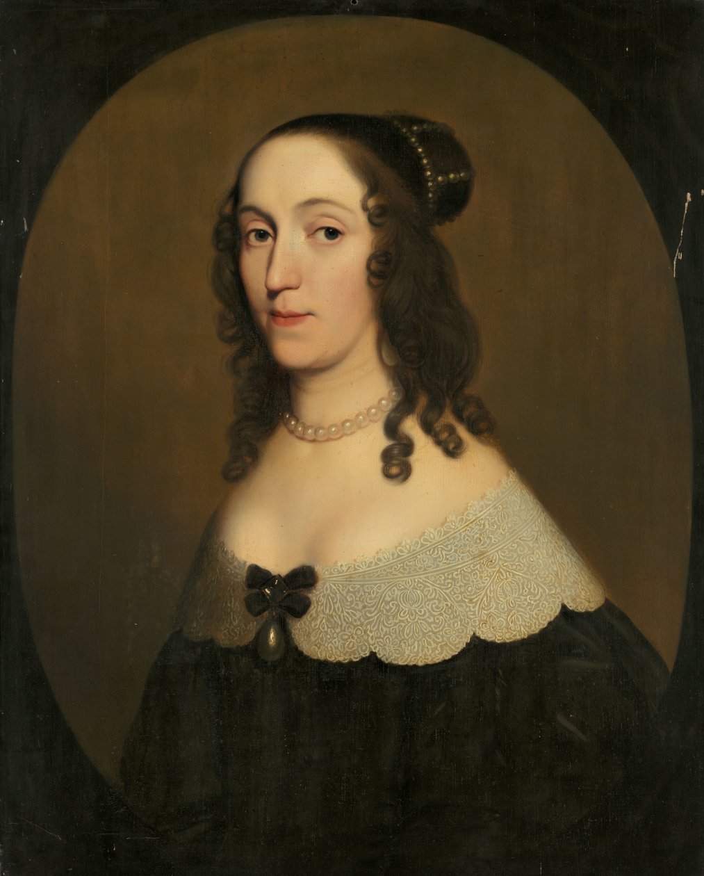 Portrait of Louise Christina, Countess of Solms-Braunfels by Gerard van Honthorst (workshop of)