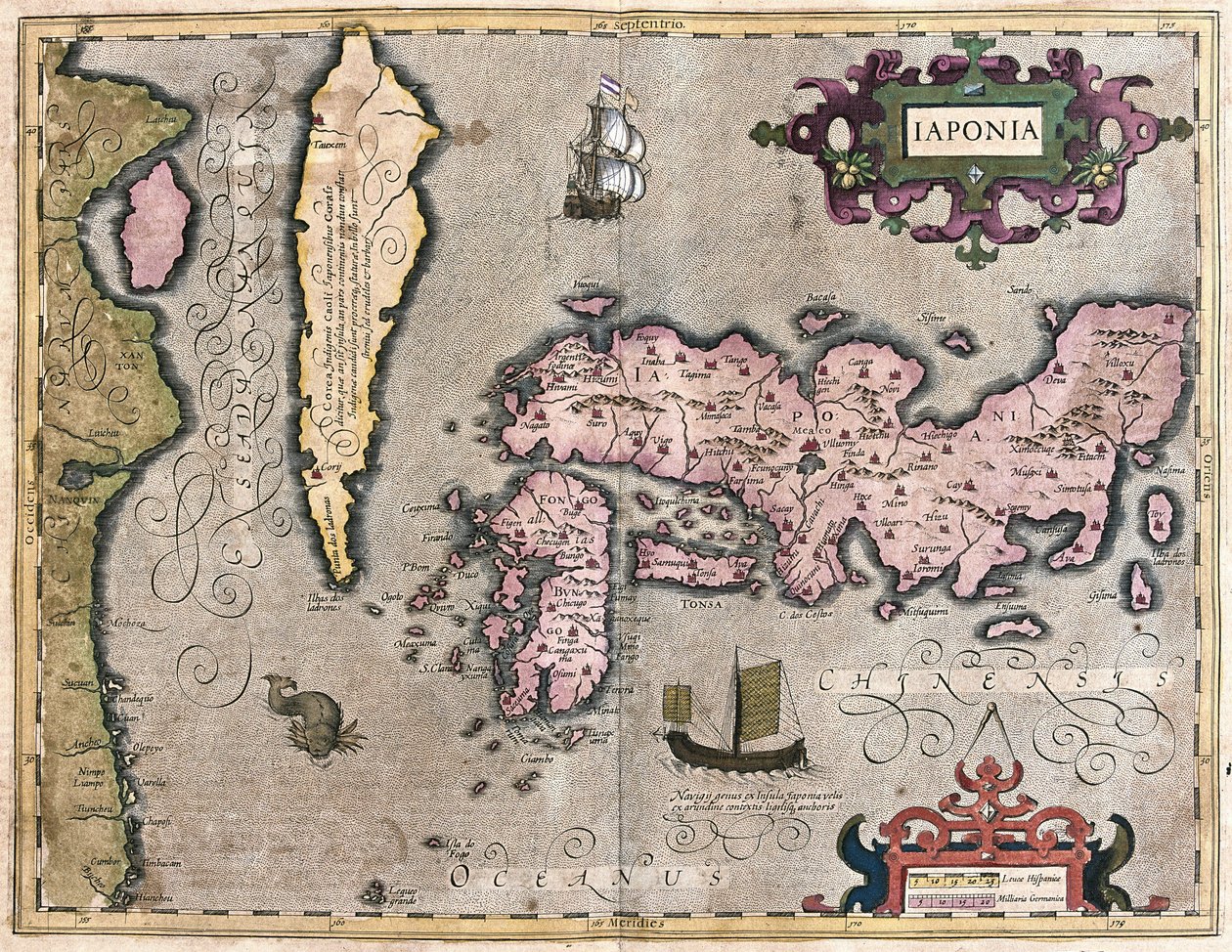 Japan (engraving) by Gerardus Mercator