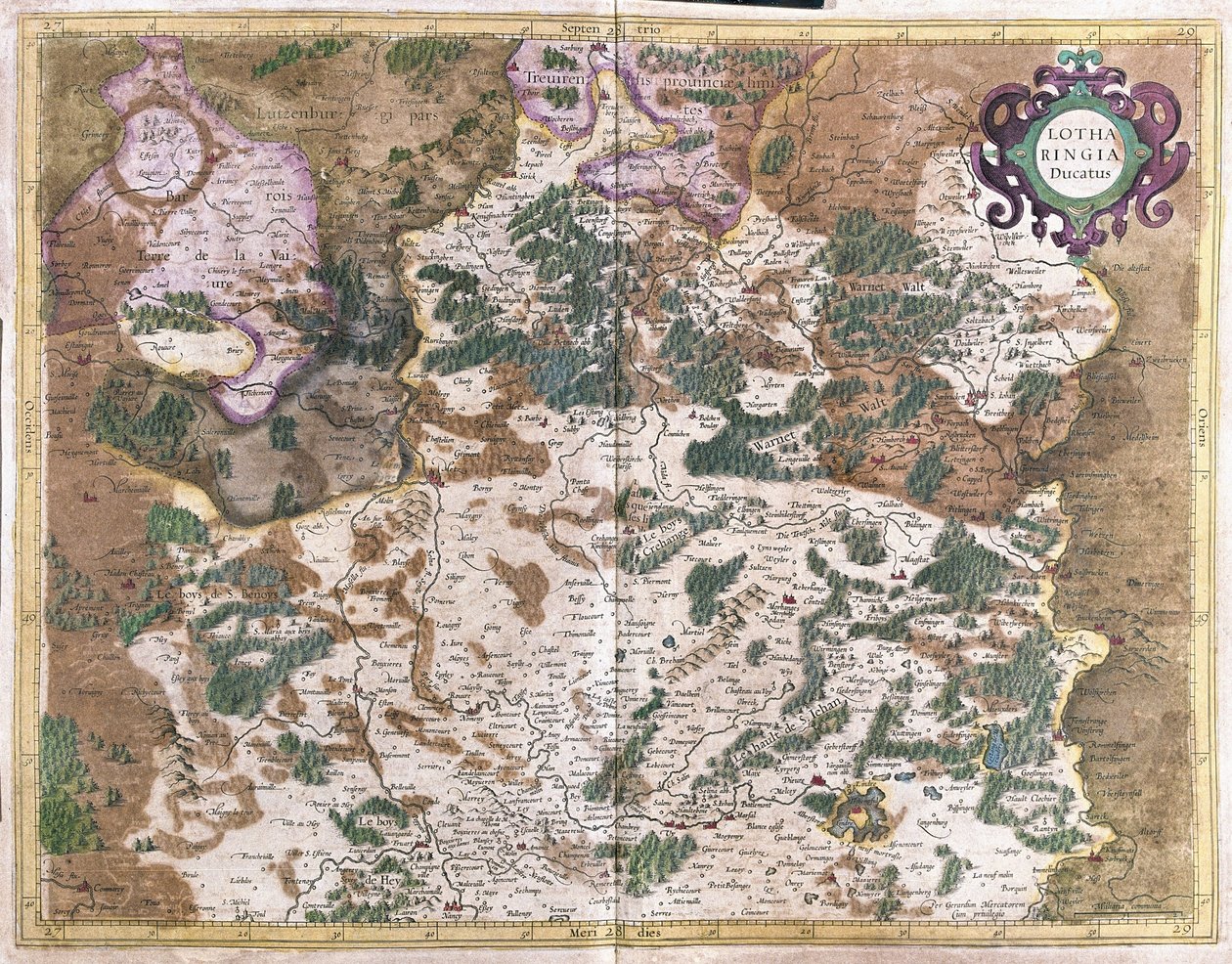 Lorraine, France (engraving) by Gerardus Mercator