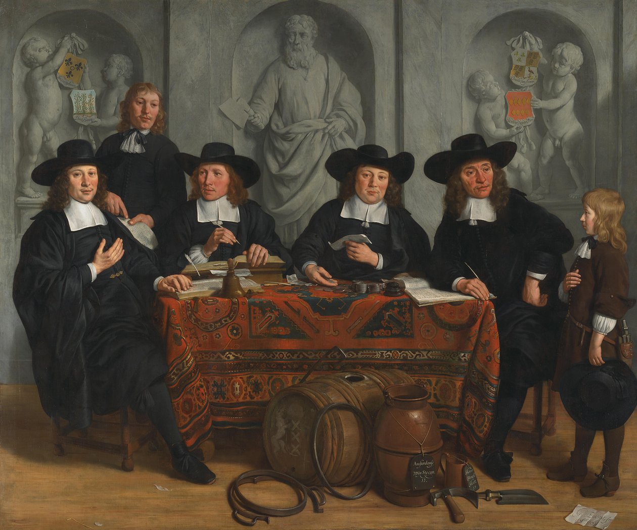 The Guild Masters of the Cooper and Wine Porters Guild by Gerbrand van den Eeckhout