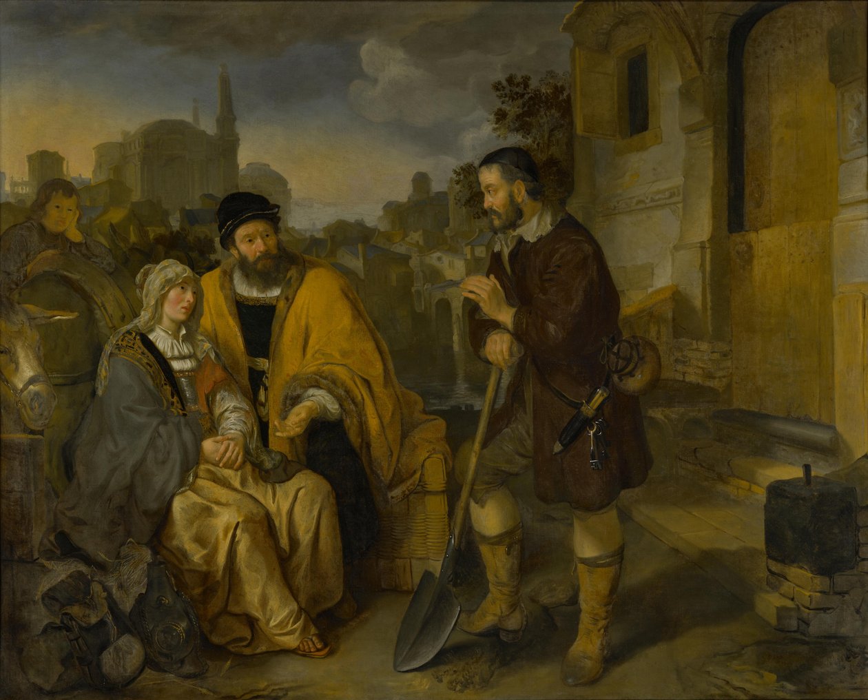 The Field Worker of Gibea Offers Lodging to the Levite and His Concubine by Gerbrand van den Eeckhout