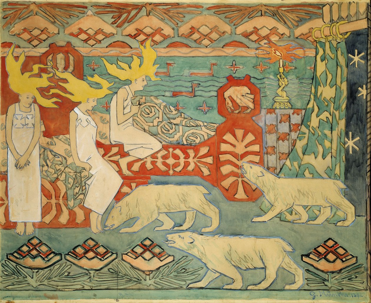 The Suitors by Gerhard Munthe