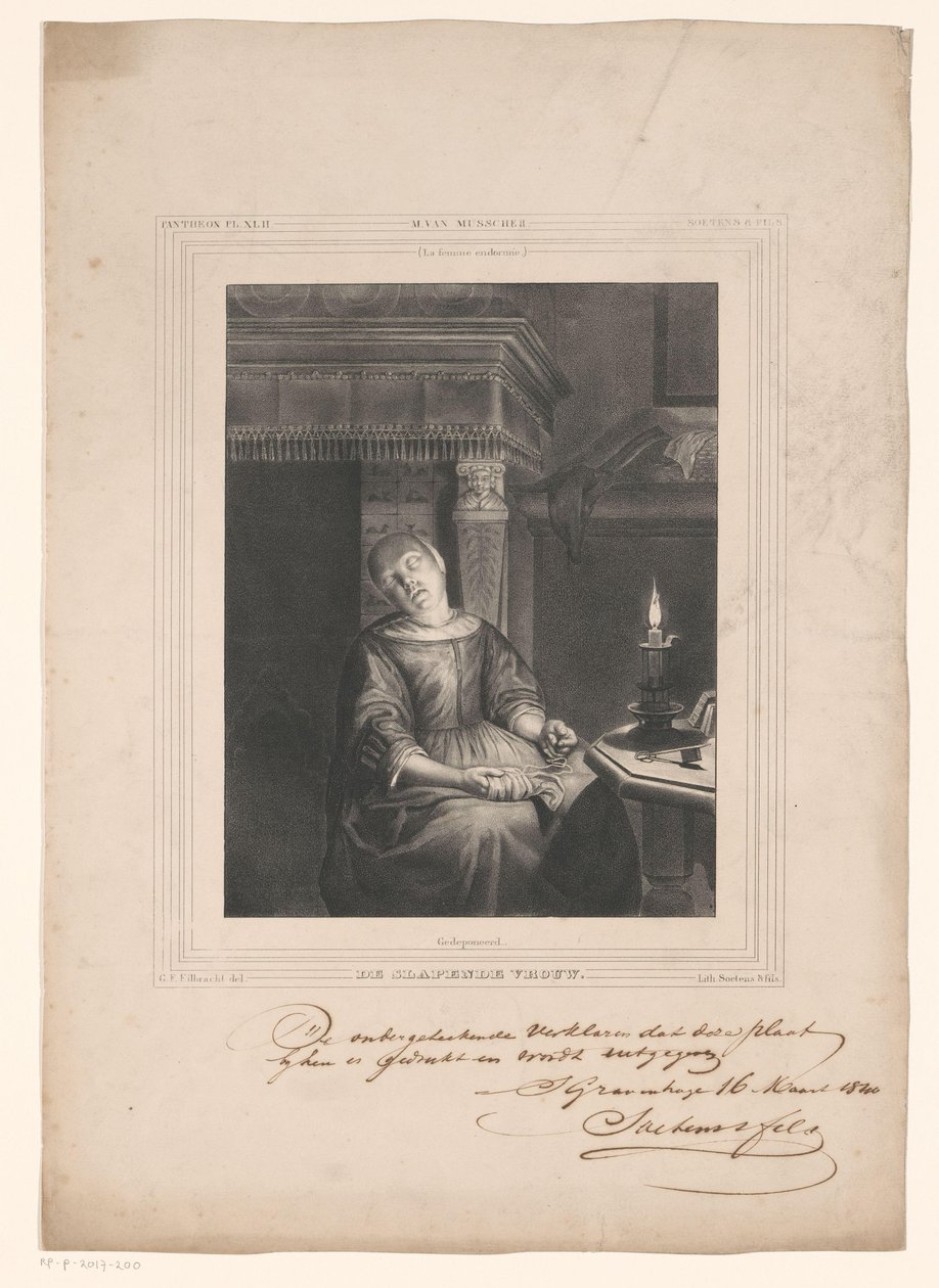 Sleeping Woman by Gerhardus Fredericus Eilbracht