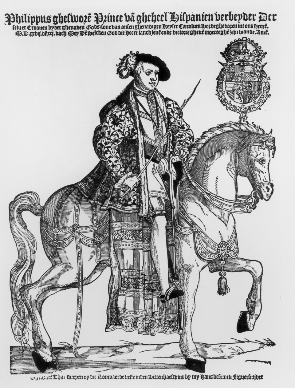 Equestrian Portrait of Philip II (1527-98) of Spain by German School