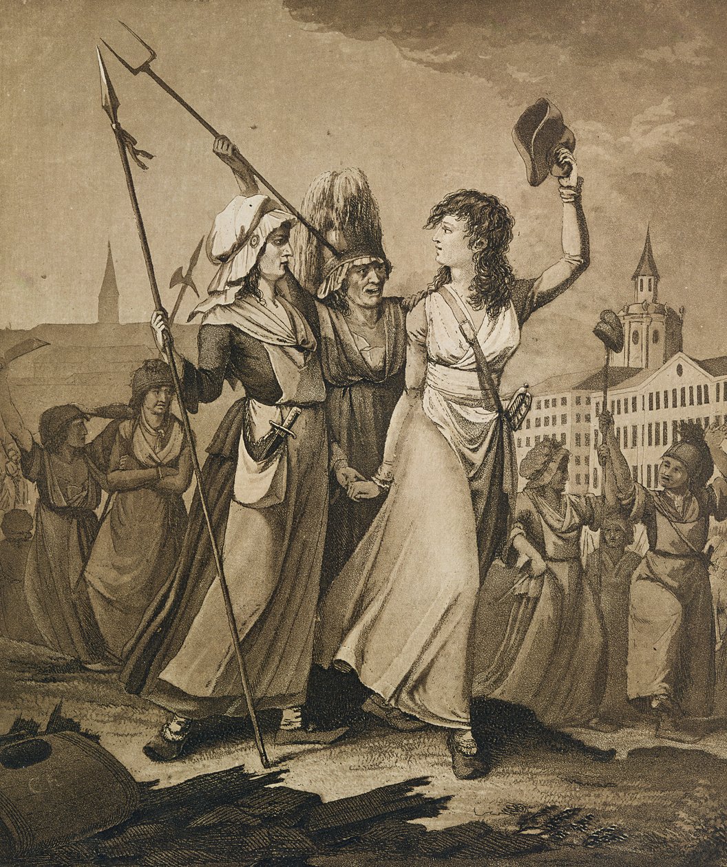 Fishwives of Paris, October 1789 by German School