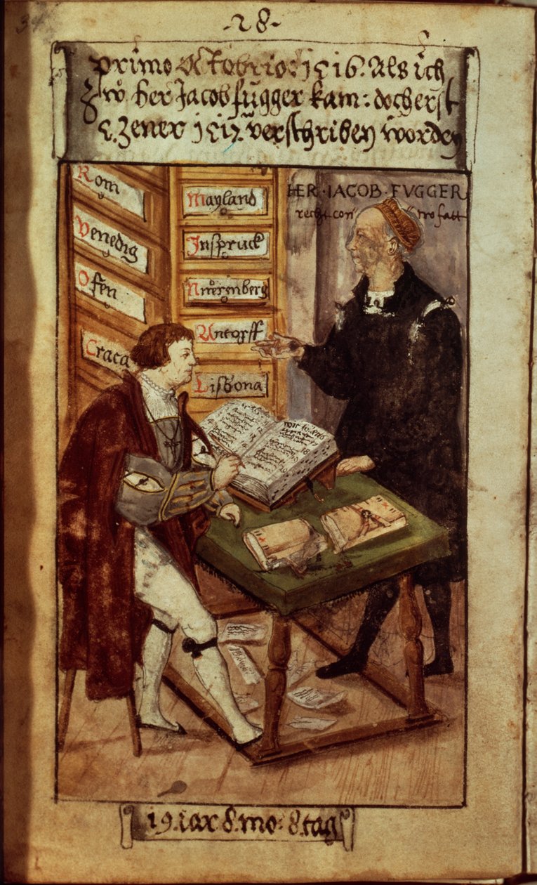 Jakob Fugger in his office, 1518 by German School