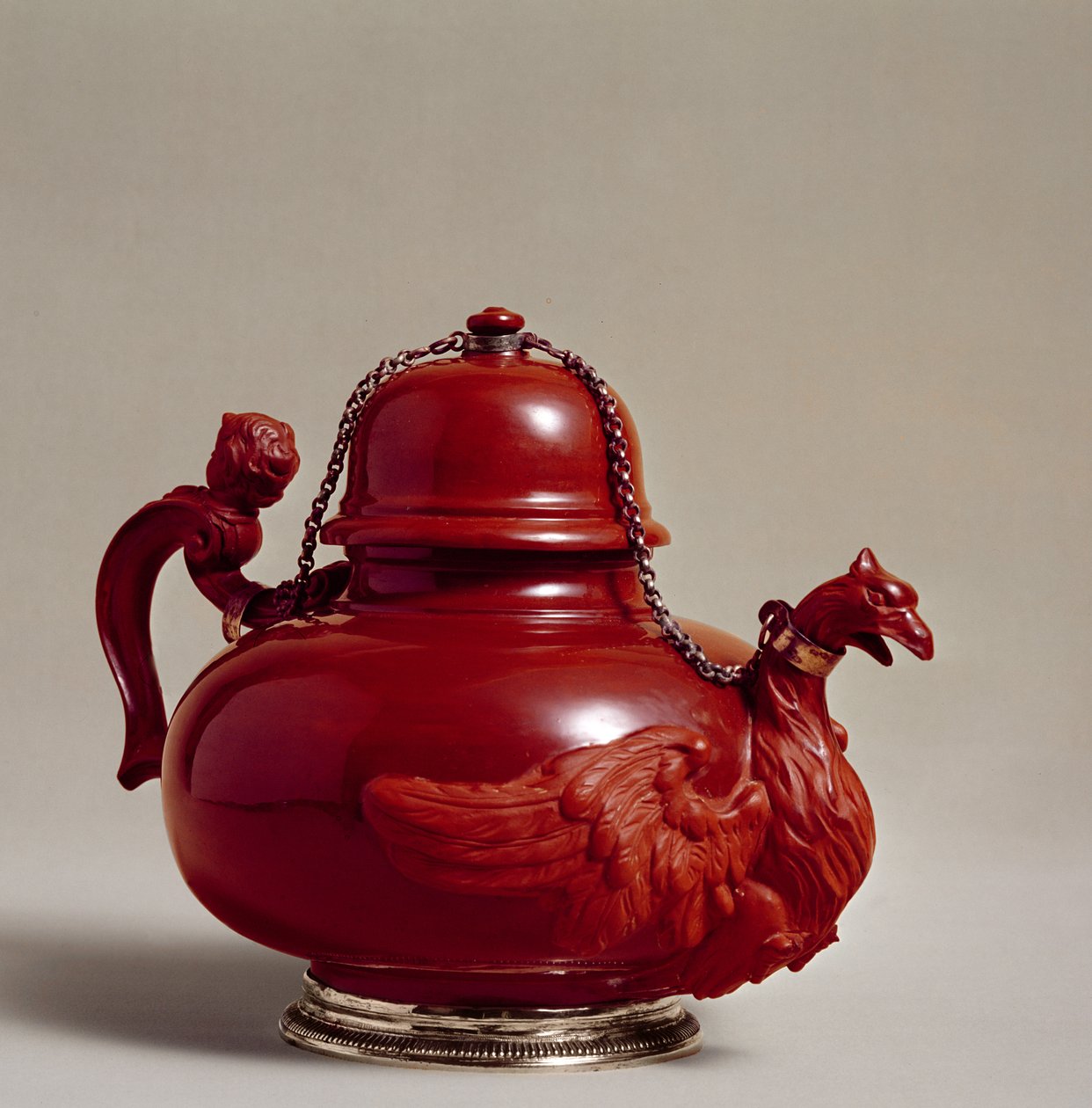 Meissen red stoneware teapot, modelled by Johann Christoph Ludwig von Lucke, c.1730 by German School