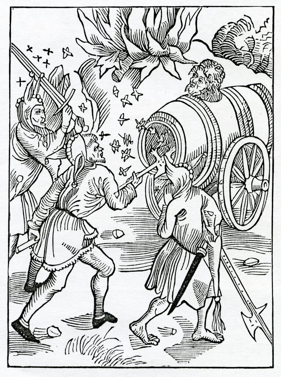 Of enuyous folys, illustration from Alexander Barclay's English ...