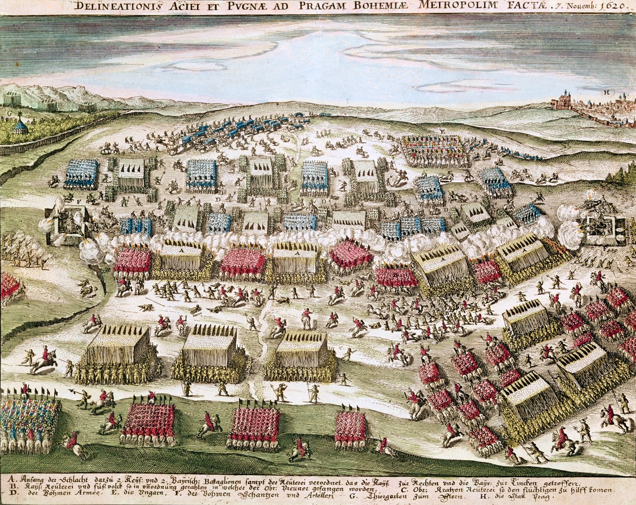 The Battle of White Mountain (Weissen Berg), 8th November 1620 by German School