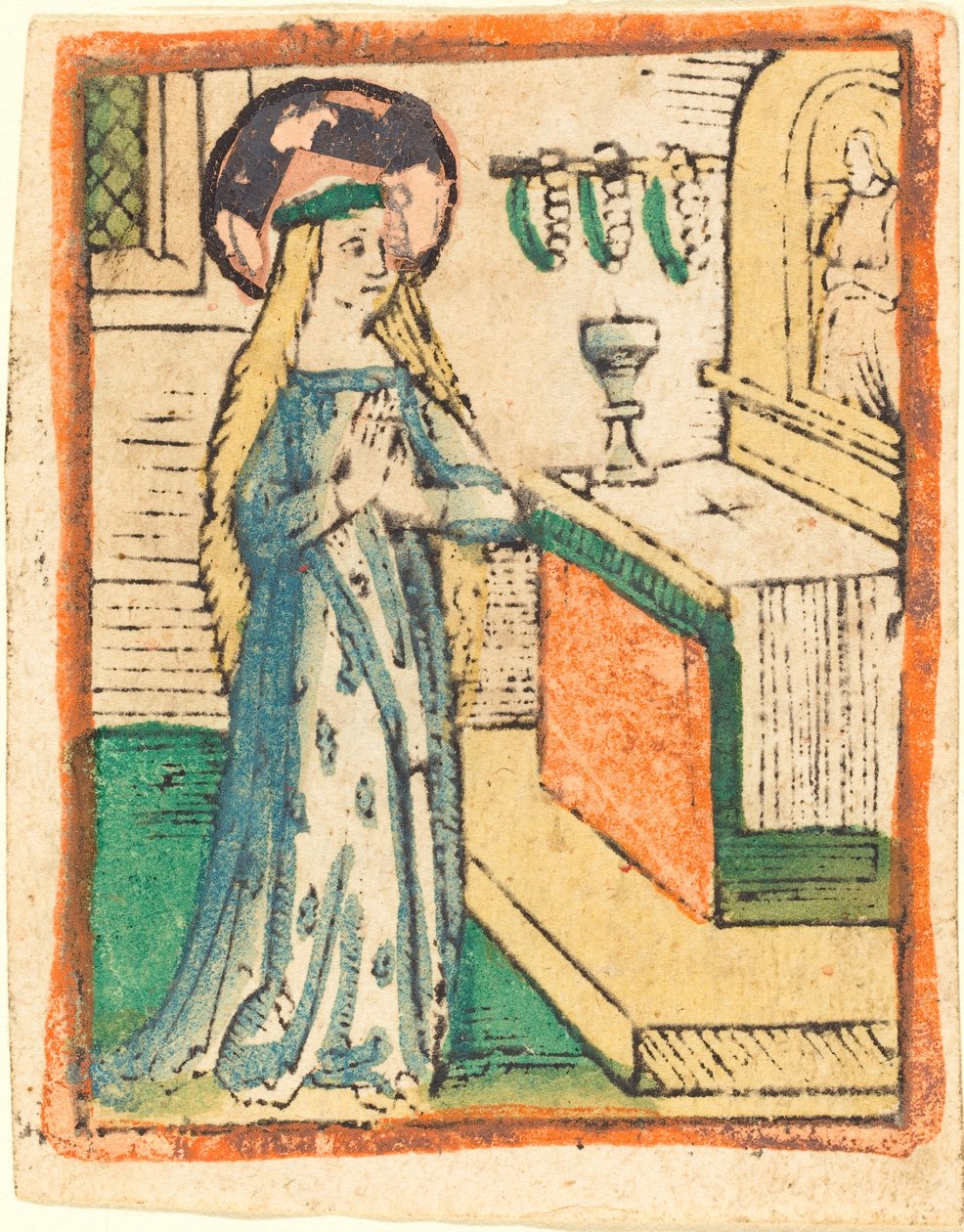 The Virgin in a Robe Embroidered with Ears of Corn by German 15th Century