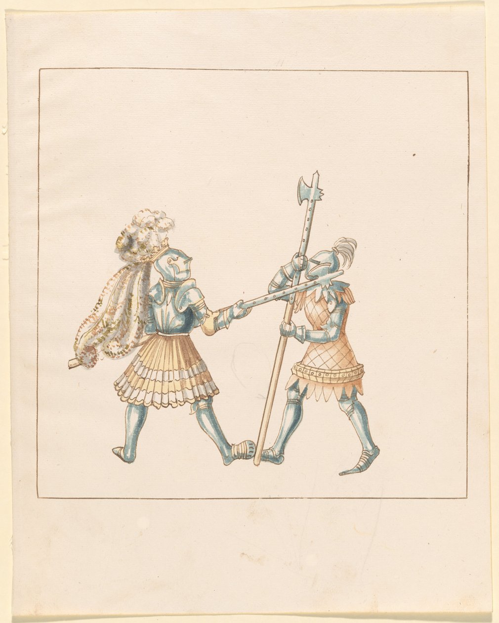 Freydal, The Book of Jousts and Tournament of Emperor Maximilian I: Combats on Foot (Jousts)(Volume III): Plate 144 by German 16th Century