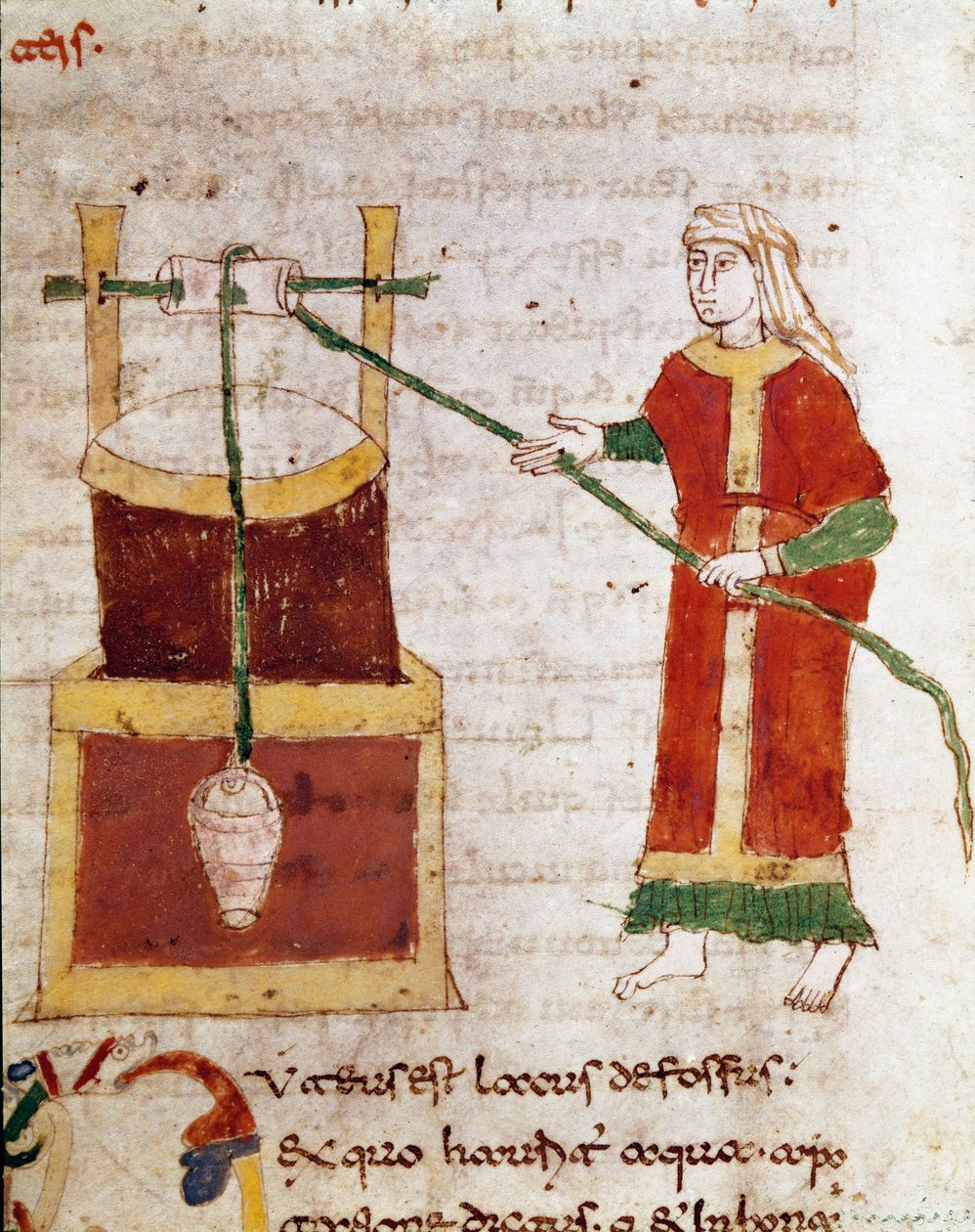 A Woman Drawing Water from the Well (Miniature from the Volume 