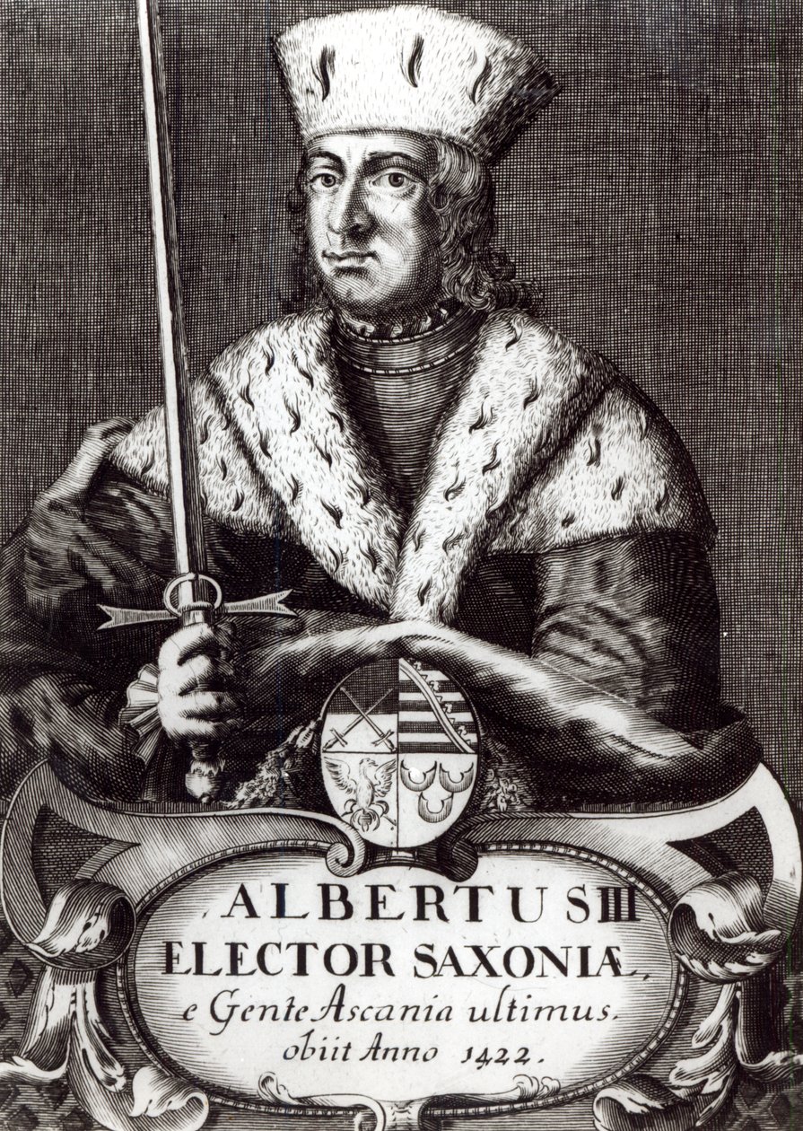 Albert III, last Elector of Saxony of the Ascanian dynasty by German School