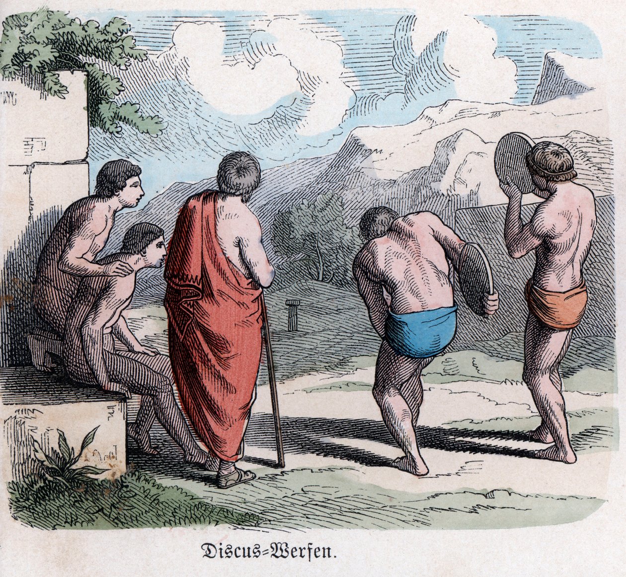 Ancient History. Greece. Athletic Competitions, Discus Game by German School