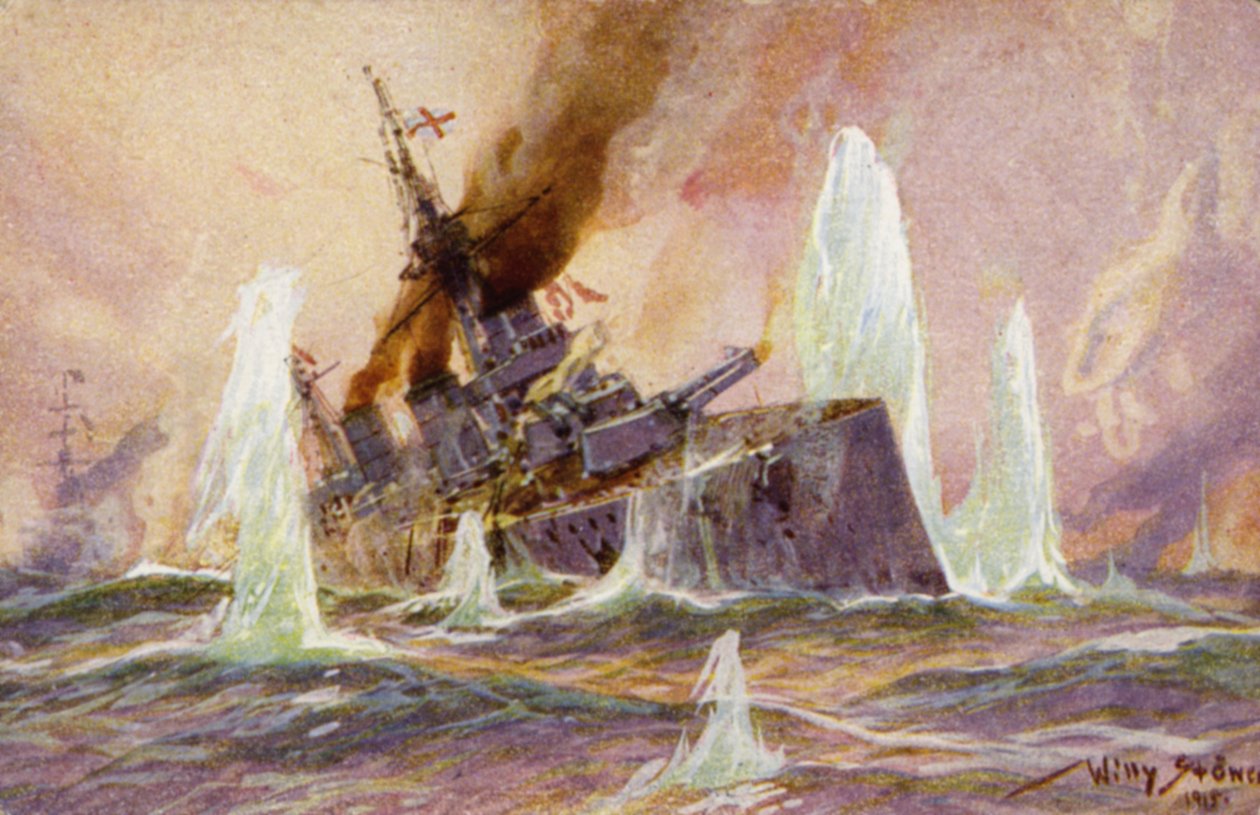 Battle of Dogger Bank, World War I, 24 January 1915 by German School