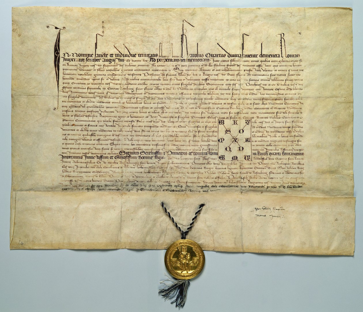 Bull of Charles IV (1316-78) Holy Roman Emperor, 29th January 1365 by German School