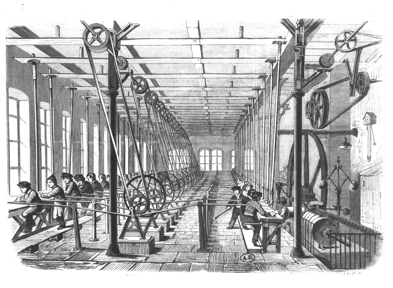 Child workers in the paper factory at Aschaffenburg, Germany by German School