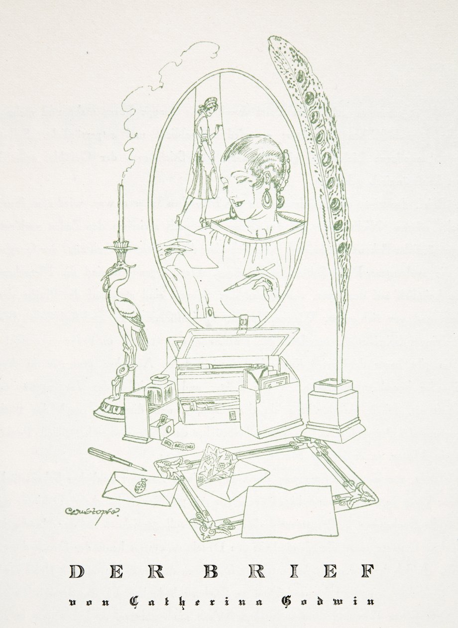 Der Brief by Catherina Godwin, from Styl, pub.1922 by German School