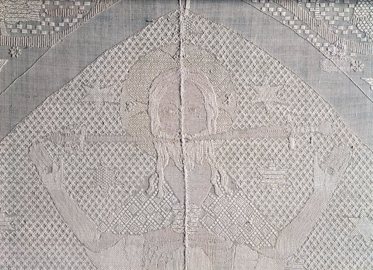 Detail of an altarcloth with Christ of the Apocalypse (detail) by German School