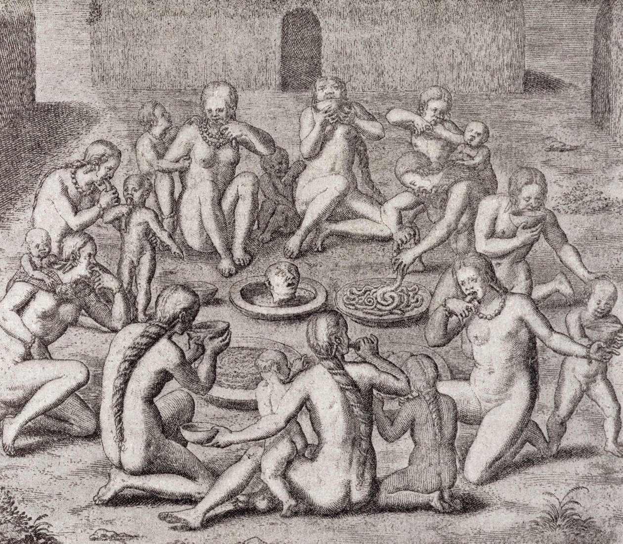 Eating the Flesh of a Prisoner According to the Old Historian, from Gottfried